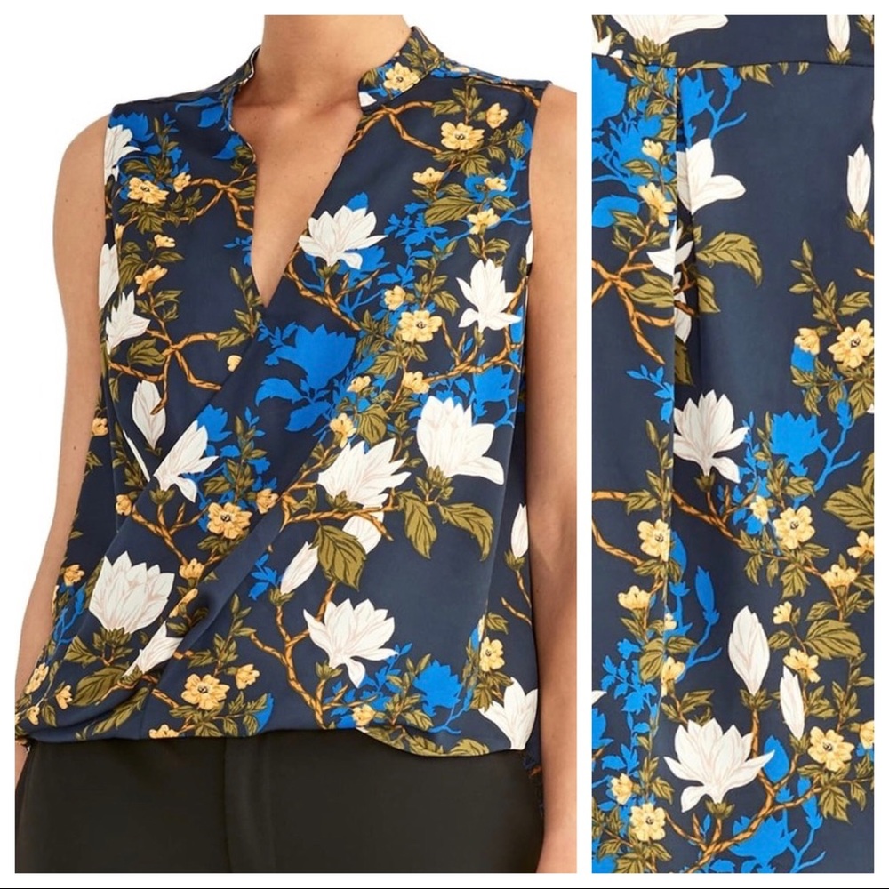 Rachel Roy Collection Floral Sleeveless Blouse L